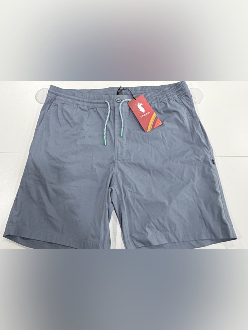 Cotopaxi Men's XL Salto Organic Ripstop Shorts Grey Blue NWT Zip Pocket